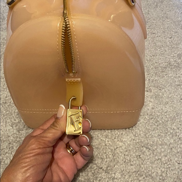 Furla Beige Glossy Satchel - Picture 5 of 8